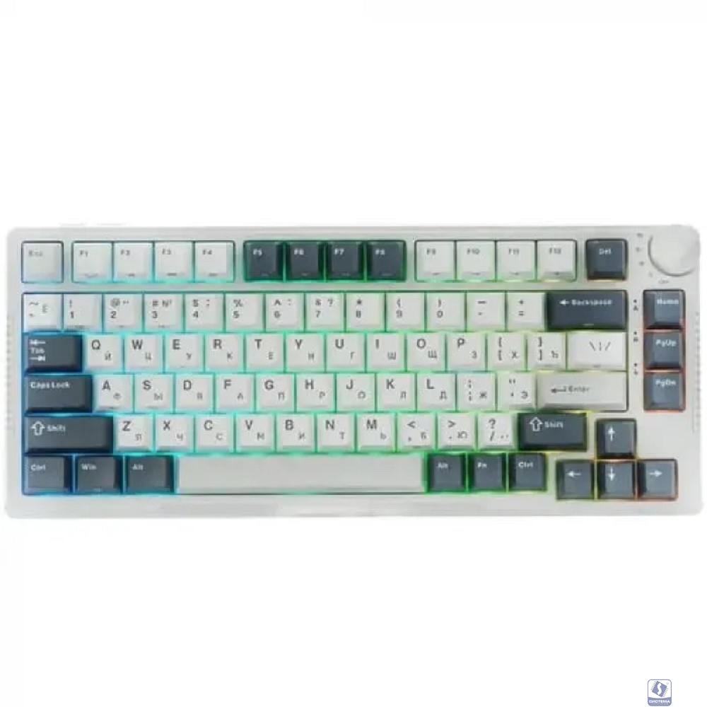 Клавиатура RK-H81 беспроводная White Night, линейные свитчи RK Sky Cyan