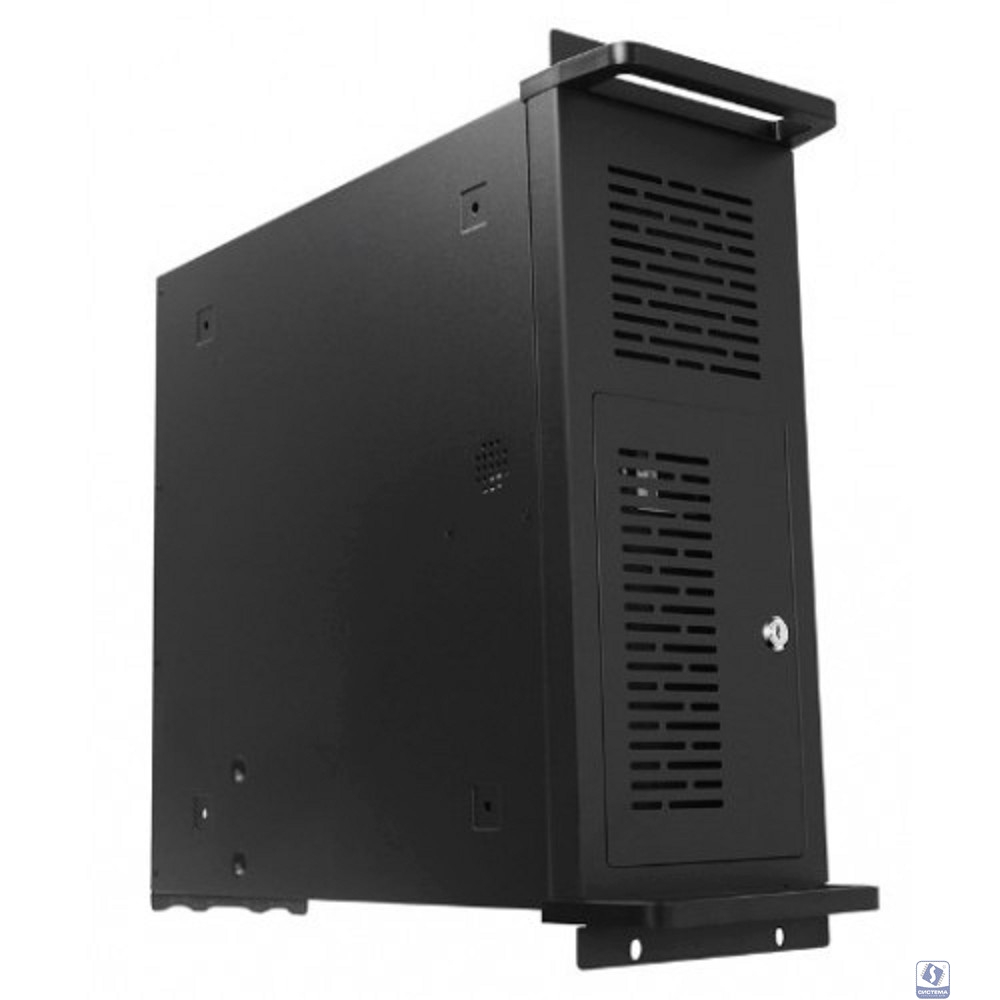 Корпус Inwin TS-4U USB3.0*2; Front fan 12cm*1; Rear fan 6cm*2; dust filter on the front door, intrusion switch, Add Self-adhesive type strong wiring fixing base; rails [6141299]