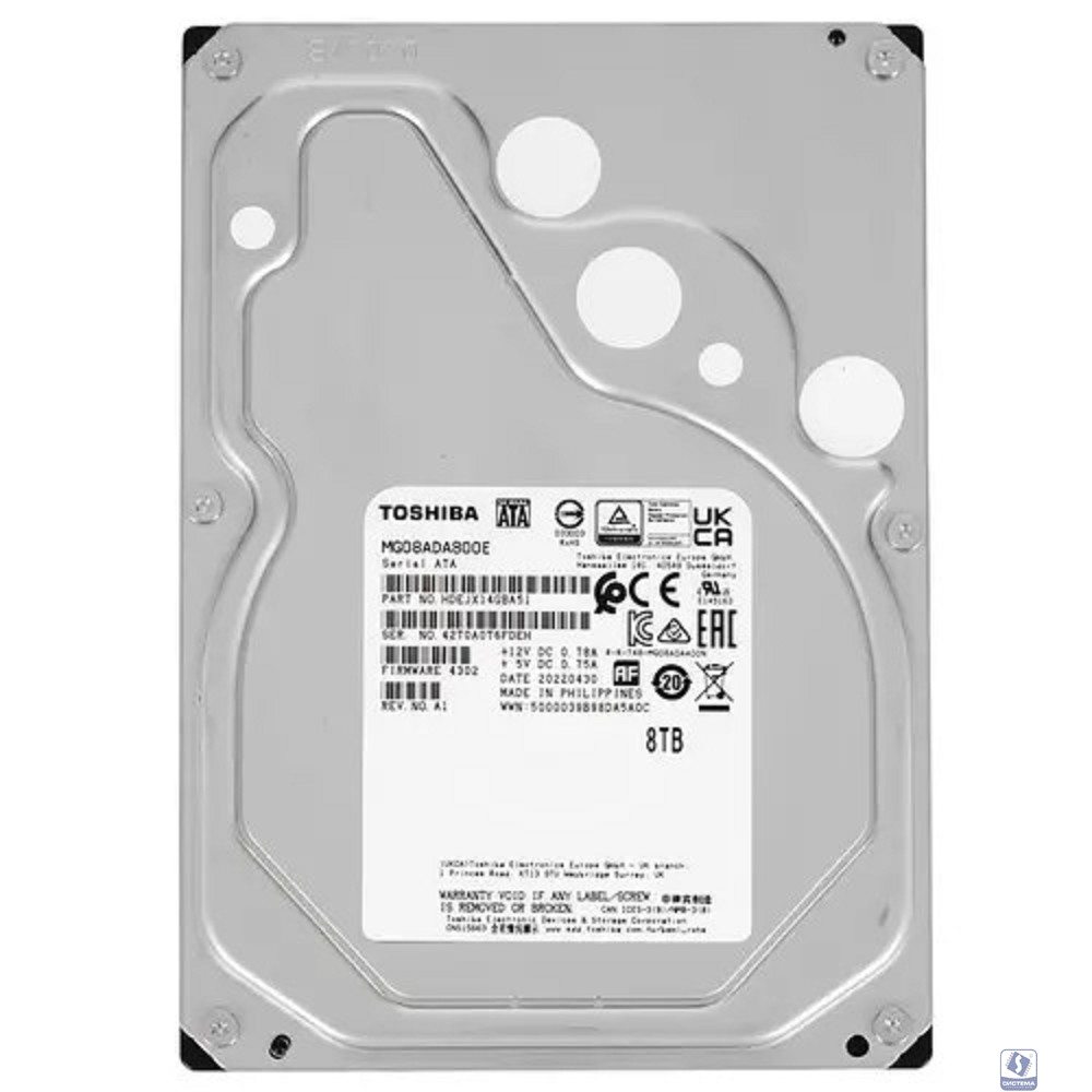8TB Toshiba HDD Server (MG08ADA800E) 