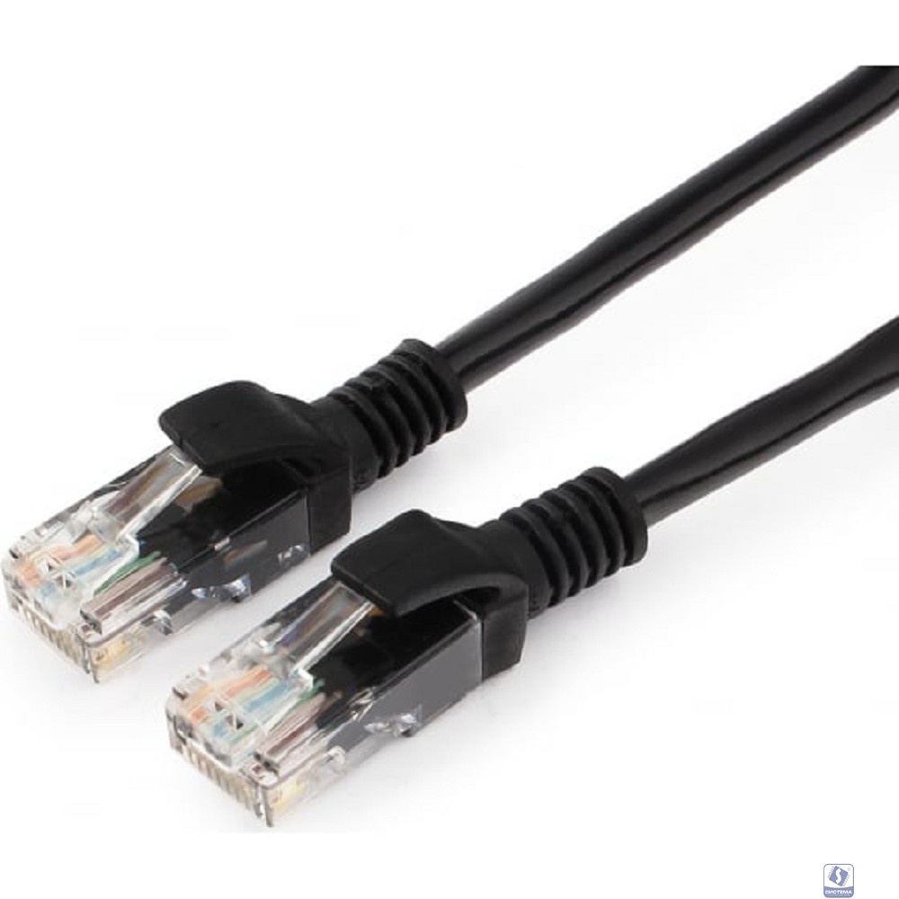 Cablexpert PP12-1.5M/BK Патч-корд UTP кат.5e, 1.5м, литой, многожильный (чёрный)