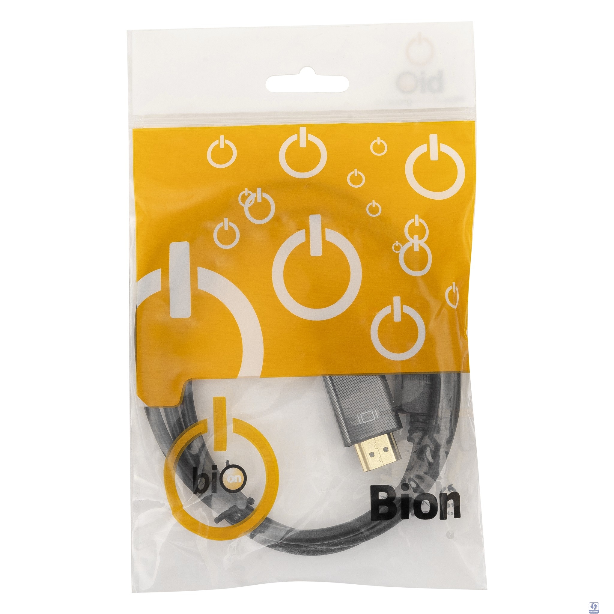 Bion Кабель DisplayPort - HDMI, 20M/19M, однонаправленный конвертор сигнала с DisplayPort в HDMI, 3 м, черный [BXP-CC-DP-HDMI-030]
