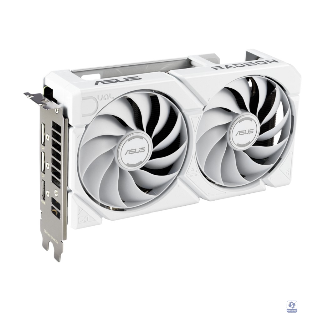 Видеокарта ASUS AMD Radeon RX9060XT 16Gb DDR6 128 bit 3*DP/HDMI 2FAN (DUAL-RX9060XT-16G-WHITE) RTL
