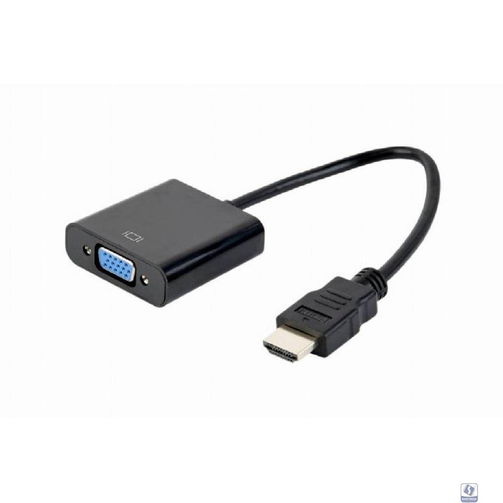 Gembird Переходник HDMI-VGA Cablexpert, 19M/15F, провод 15см (A-HDMI-VGA-04)