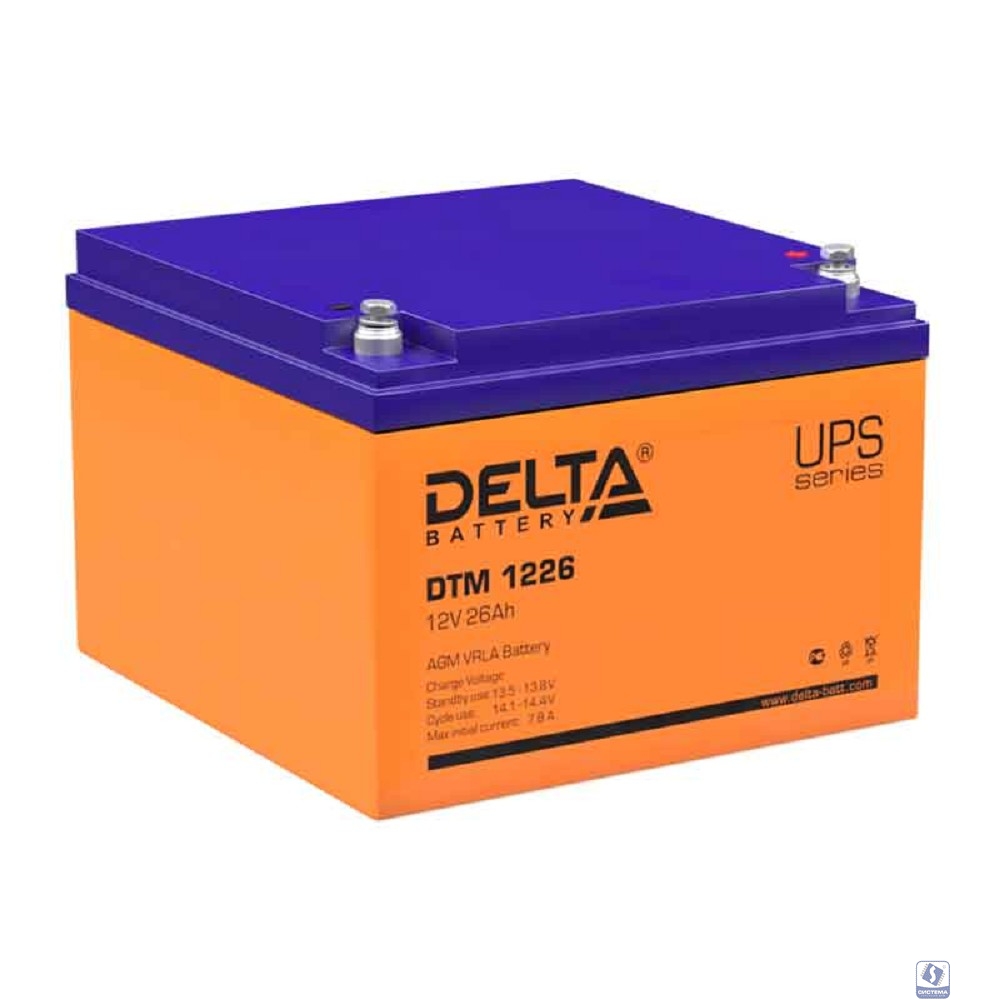 Delta DTM 1226 (26А\ч, 12В) свинцово- кислотный аккумулятор  