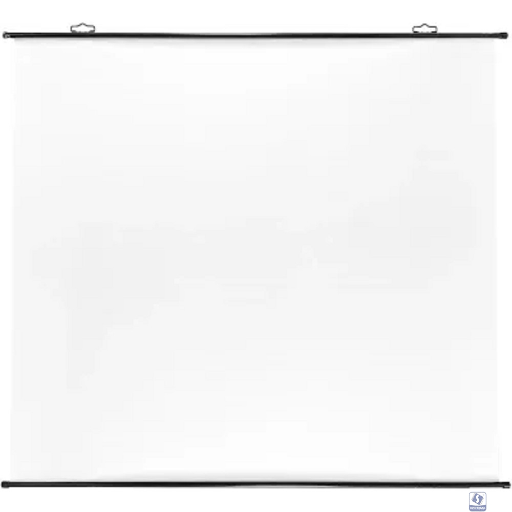 Экран Cactus 150x150см Map type CS-PSRM-150x150-BK 1:1 настенно-потолочный рулонный черный