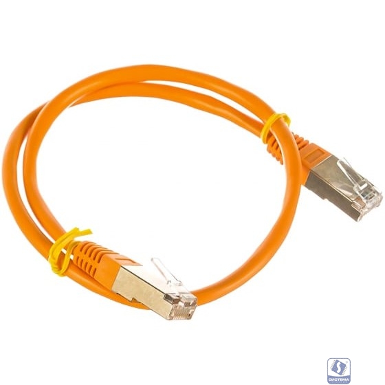 Патч-корд PP22-0.5M/O 1000G FTP 4 пары cat5E CCA molded 0.5м оранжевый RJ-45 (m)-RJ-45 (m)
