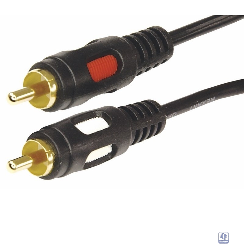 Rexant (17-0145) Шнур 2RCA Plug - 2RCA Plug  3М  (GOLD)  