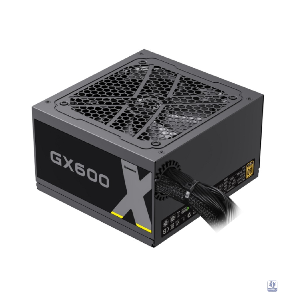 GameMax Блок питания ATX 600W GX-600, Black