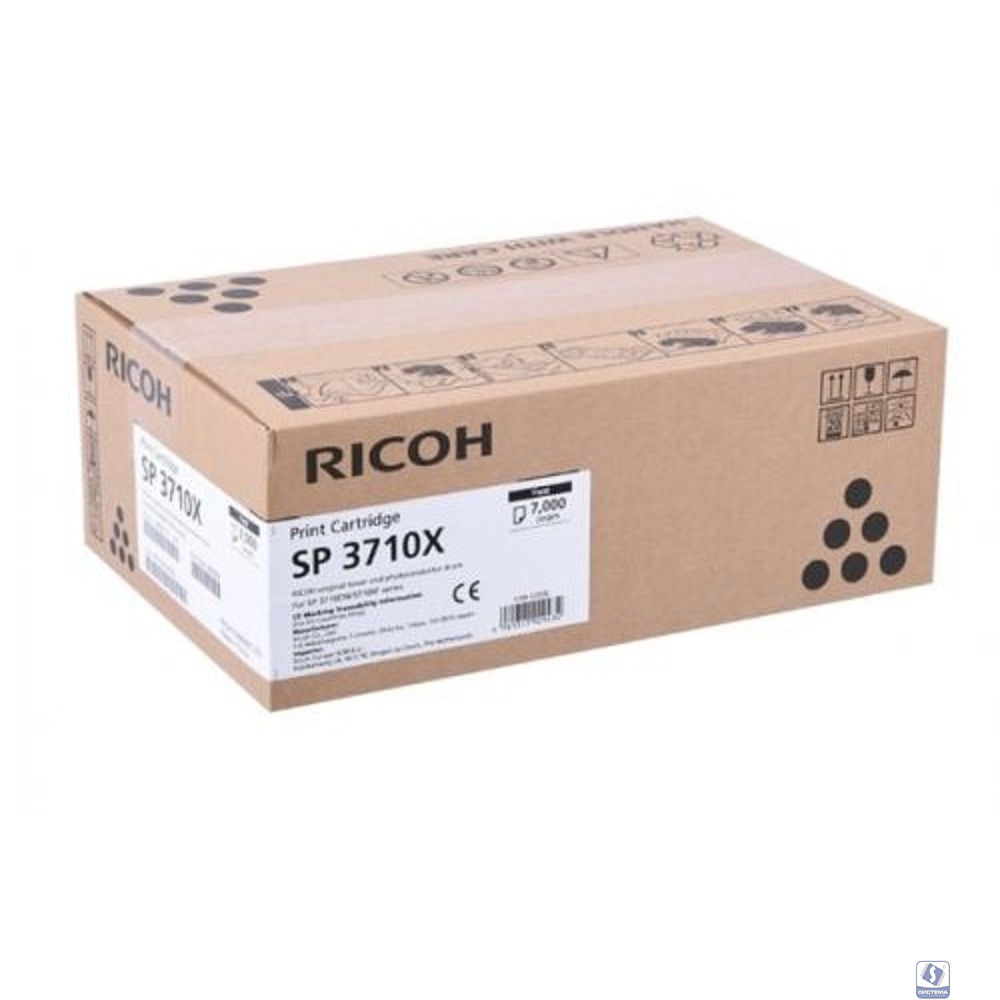 Ricoh Тонер-картридж SP 3710X для SP 3710DN, SP 3710SF, P311, /M 320F. Чёрный. 7000 стр.(408285)