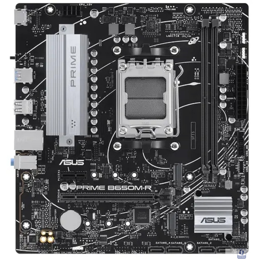 ASUS PRIME B650M-R (Socket AM5, mATX, 2xDDR5(96GB), HDMI 2.1, 1xPCIe 4.0x16/1xPCIe 4.0, 1xLAN (2.5GbE), 4xSATA 6Gb/s, 2xM.2, 2xUSB 3.2, 4xUSB 2.0)