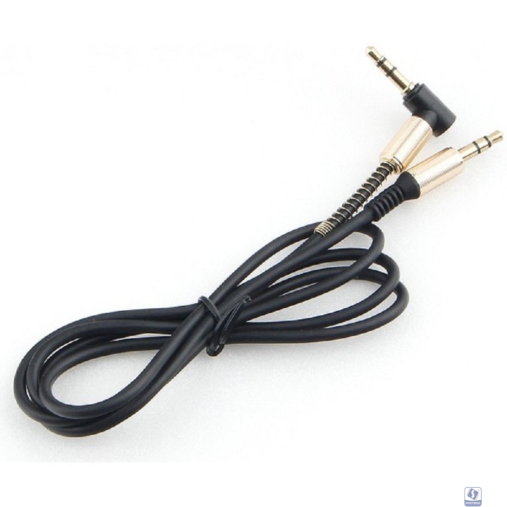 Кабель аудио (угловой) Cablexpert CCAB-02-35MML-1MB. 3.5 джек (M)/3.5 джек (M), черный, 1м, блистер