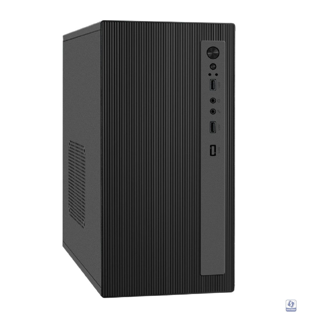 Exegate EX299219RUS Корпус Minitower ExeGate BAA-303M-UNS500 (mATX, БП UNS500 с вент. 12см, 2*USB, HD Audio, черный)