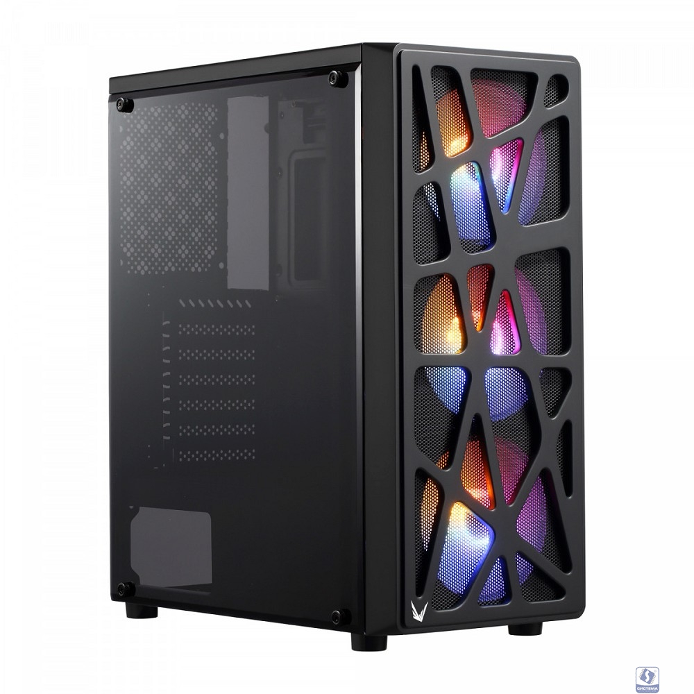 Корпус Formula MANA черный без БП ATX 6x120mm 2xUSB2.0 1xUSB3.0 audio bott PSU