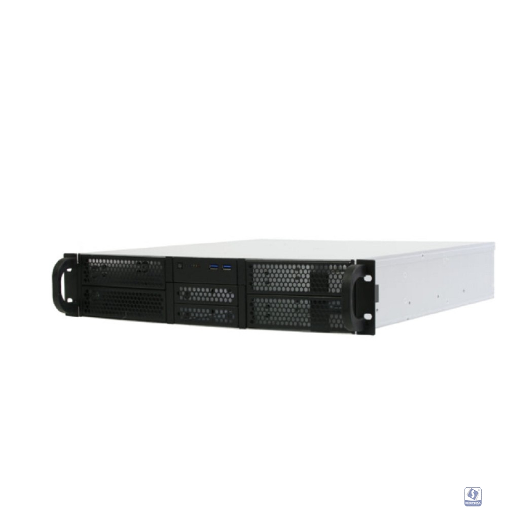 Procase RE204-D4H2-A-45 Корпус 2U server case,4x5.25+2HDD,черный,без блока питания(2U,2U-redundant),глубина 450мм,ATX 12"x9.6"