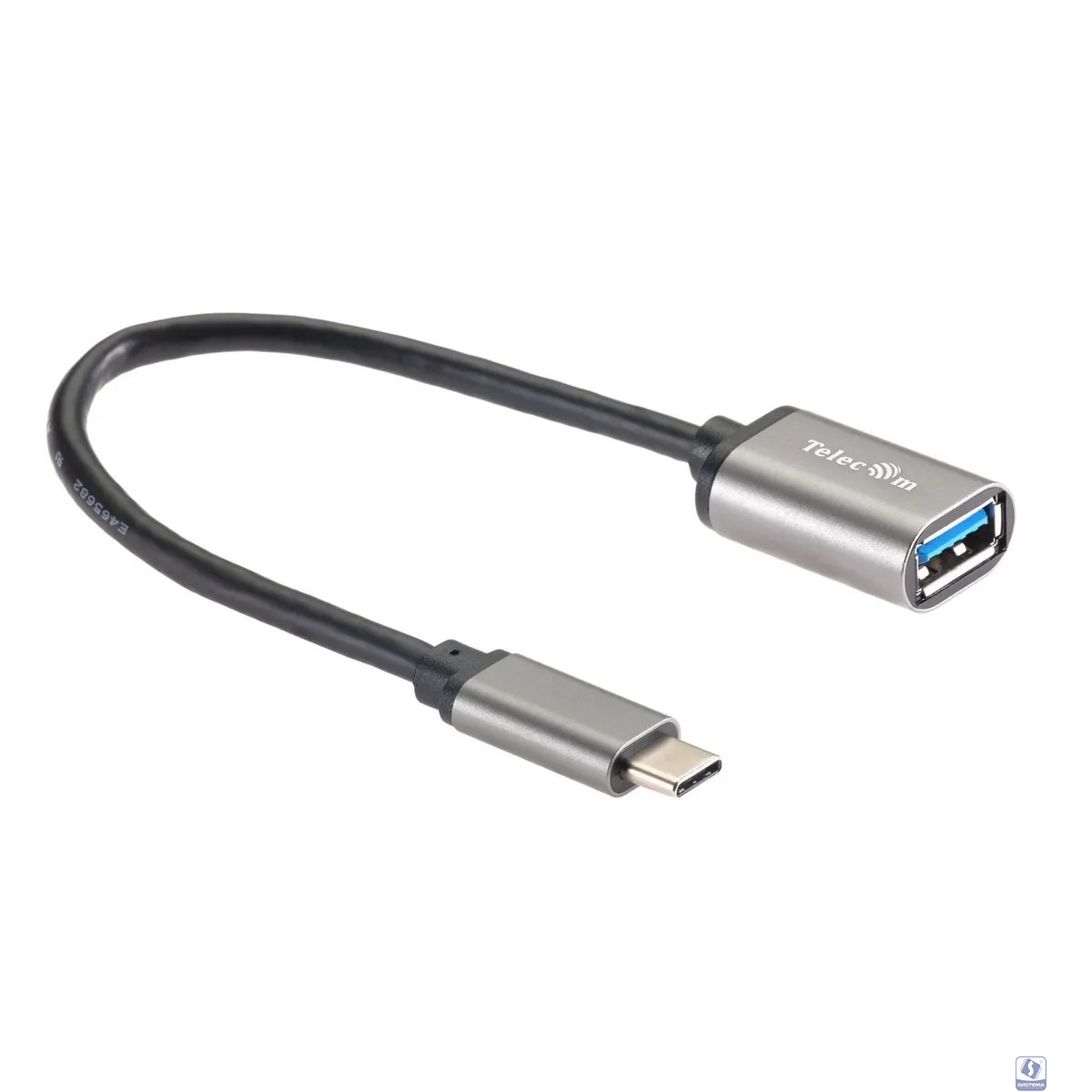Telecom  TC409M  Кабель-адаптер  Type-Cm --> USB 3.0 Af , OTG, 1,5A , 5,0Gbps , Alum grey 0,2m Telecom (TC409M) [6926123467206]