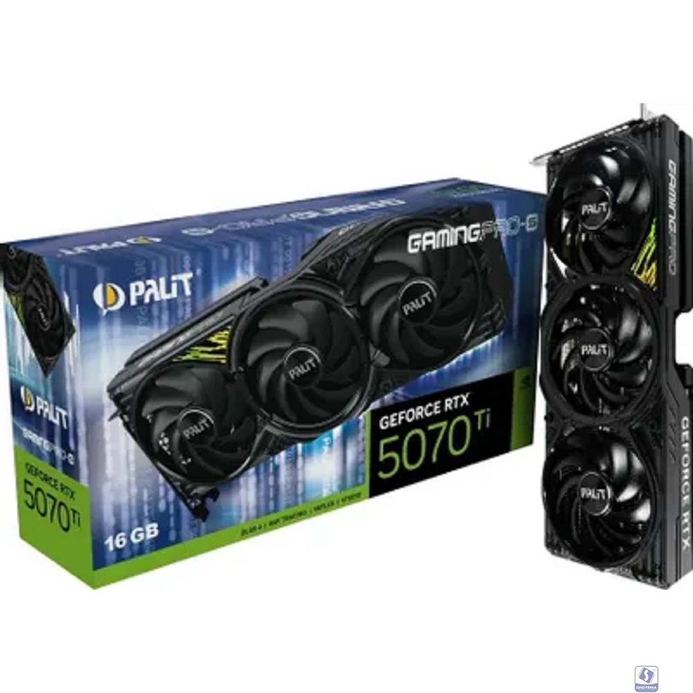 Видеокарта Palit PCI-E 5.0 PA-RTX5070Ti GAMINGPRO-S NVIDIA GeForce RTX 5070TI 16Gb 256bit GDDR7 2295/28000 HDMIx1 DPx3 HDCP Ret
