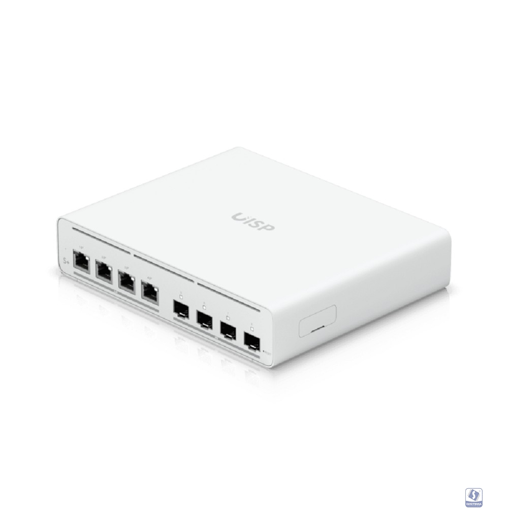 UBIQUITI UISP-S-Plus PoE-коммутатор, 4х 2.5G RJ45, 4х 10G SFP+, раздача 160 Вт 