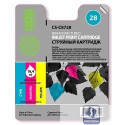 Cactus C8728 Картридж струйный CS-C8728 многоцветный для №28 HP DeskJet 3320/3325/3420/3425/3520/3535/3550 (18ml)