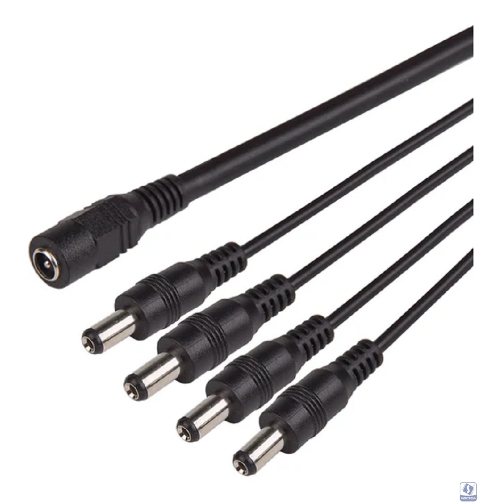 Rexant (14-0319) Разветвитель питания DC на 4 разъема 2,1х5,5мм