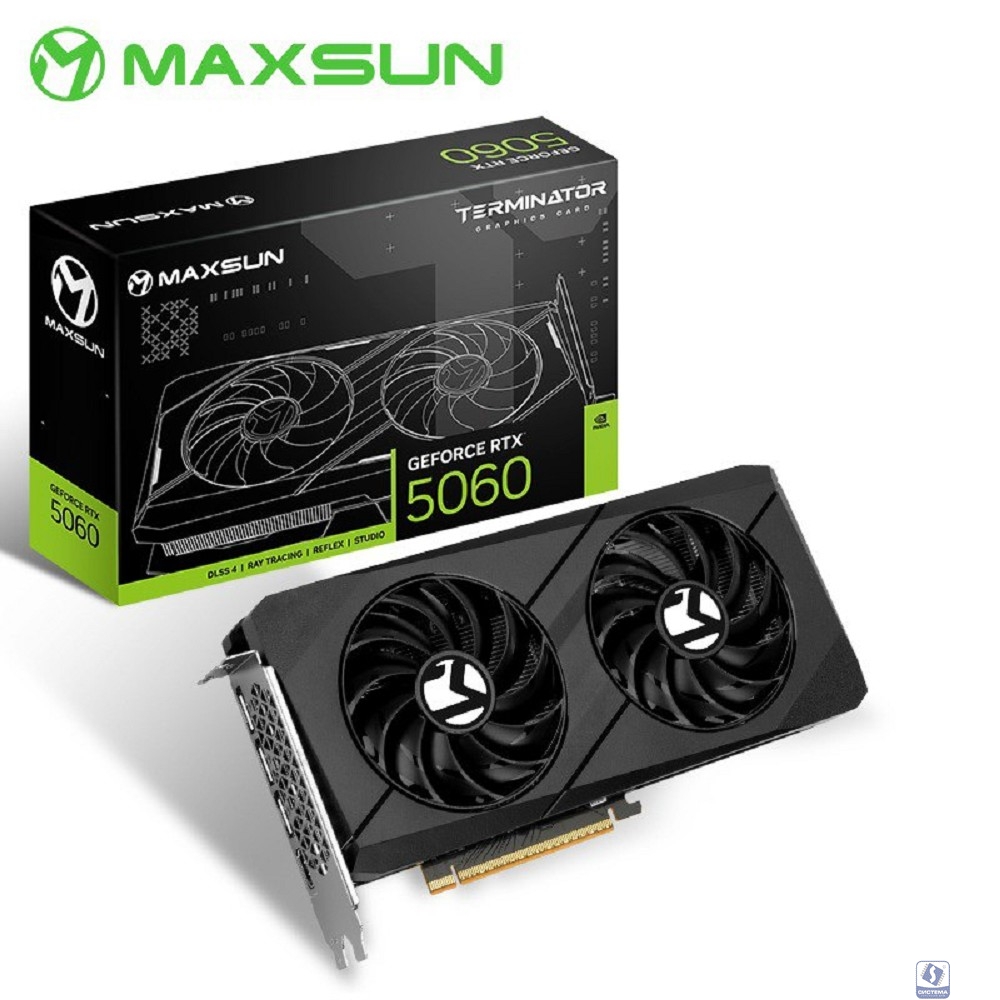 Видеокарта MAXSUN MS-RTX5060 TRB 8G T0 GeForce RTX 5060 8Gb DDR7 128 bit 3*DP/HDMI 2FAN RTL