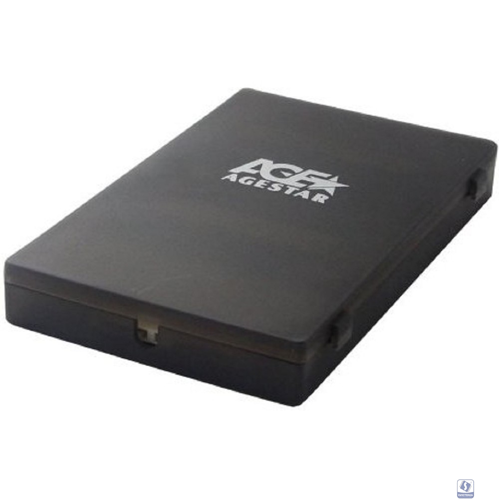 AgeStar SUBCP1 (BLACK) Корпус Black / Пластик / USB 2.0 / SATA Внешний бокс HDD/SSD 2.5 
