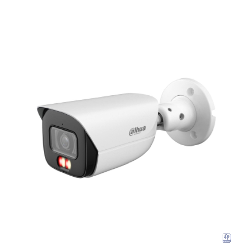 DAHUA DH-IPC-HFW3449EP-AS-IL-0600B  Уличная цилиндрическая IP-видеокамера 4Мп, 1/2,9” CMOS, объектив 6.0мм, видеоаналитика,тревожные вх/вых: 1/1 , микрофон, ИК 50м, LED 50m, IP67, металл