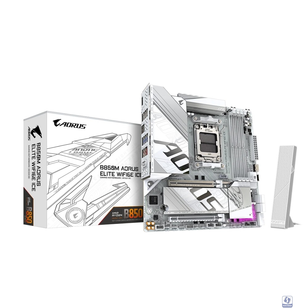Материнская плата Gigabyte B850M AORUS ELITE WIFI6E ICE, RTL