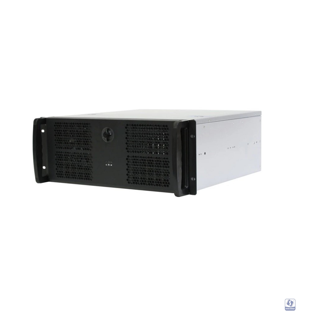 Procase EB445-B-0 Корпус 4U Rack server case, черный, дверца, без блока питания, глубина 450мм, MB 12"x9.6"