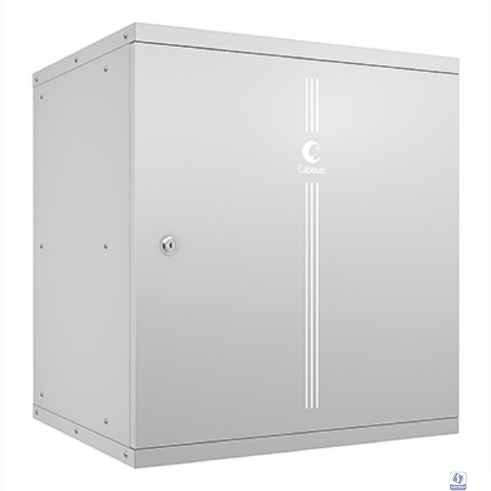 Cabeus WSC-05D-12U55/45m Шкаф телекоммуникационный настенный 19" 12U, серия LIGHT разборный, дверь металл, цвет серый