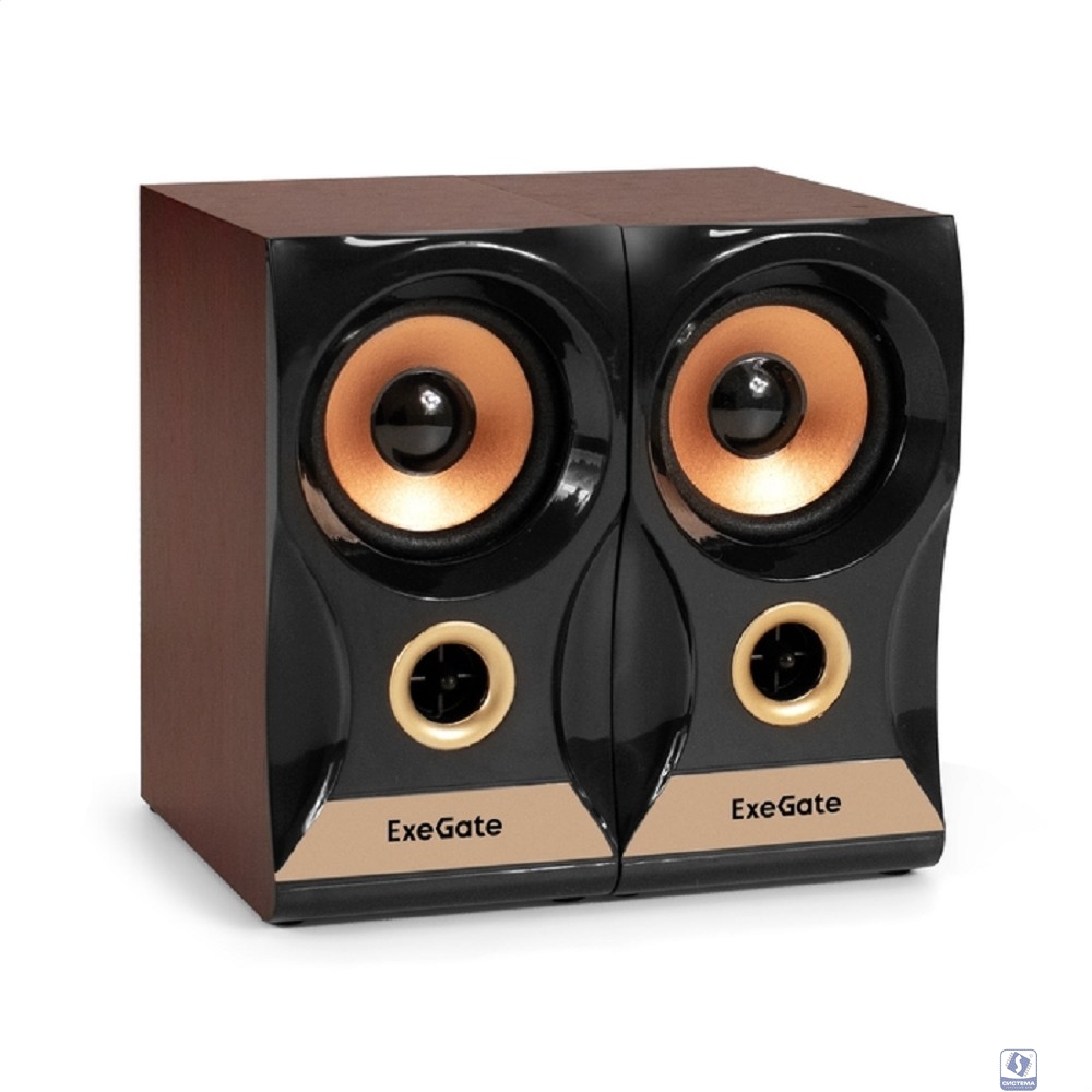 ExeGate Maestro SPS-590 (Активная, питание 220В, 2х3Вт, 30-18000Гц, цвет темное дерево, Color Box)