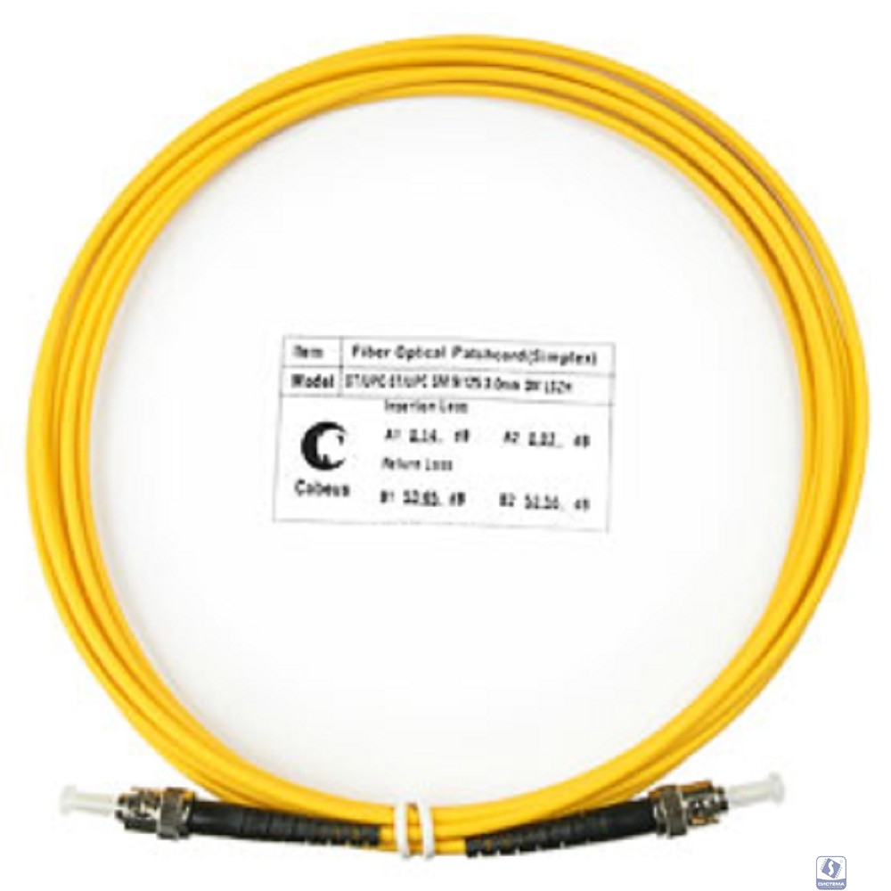 Cabeus FOP(s)-9-ST-ST-3m Шнур оптический simplex ST-ST 9/125 sm 3м LSZH