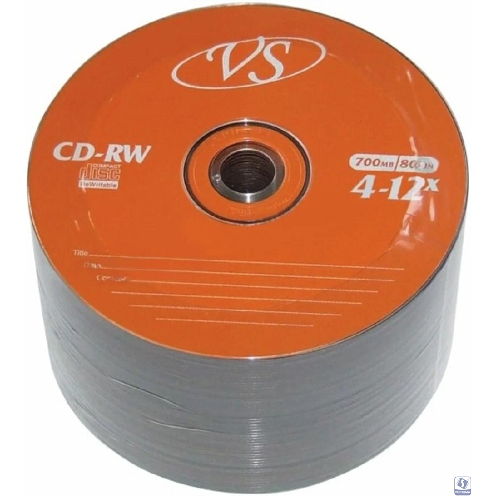 Диски VS CD-RW 80 4-12x Bulk/50 (620168)       