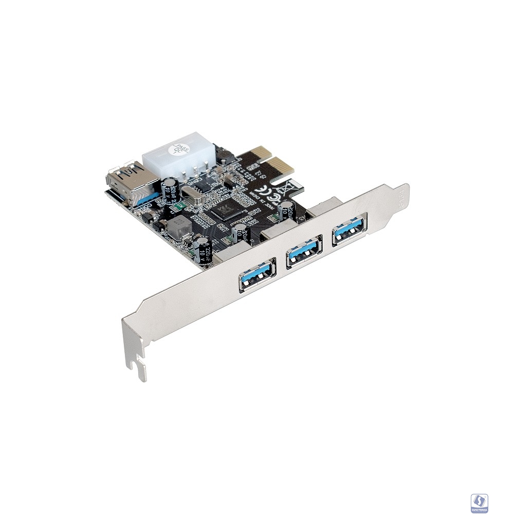 Exegate EX283720RUS Контроллер EXE-367 PCI-E 2.0, 3*USB3.0 ext + 1*USB3.0 int, разъем доп.питания (OEM) Exegate EX283720RUS Контроллер EXE-367 PCI-E 2.0, 3*USB3.0 ext + 1*USB3.0 int, разъем доп.питания (OEM)