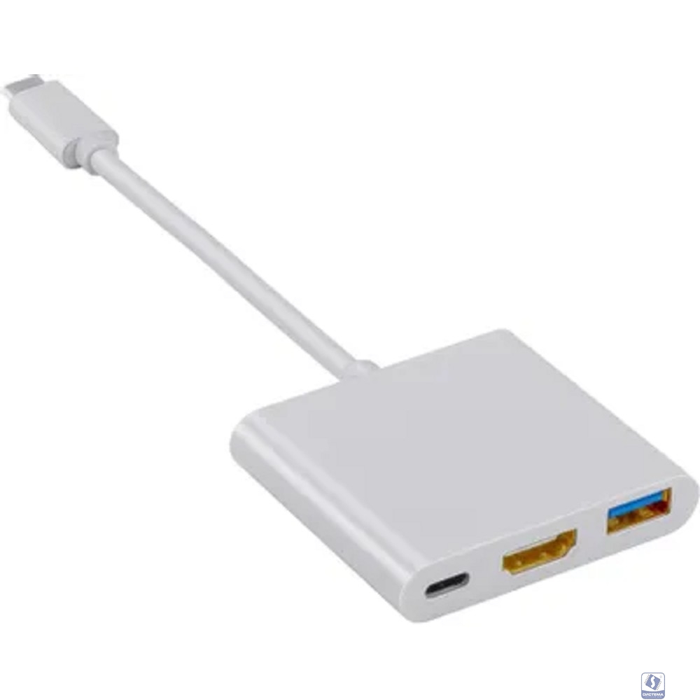 Переходник Buro USB Type-C (m) HDMI (f) USB 3.0 A(f) USB Type-C (f) (BHP RET TPC-HDM) белый