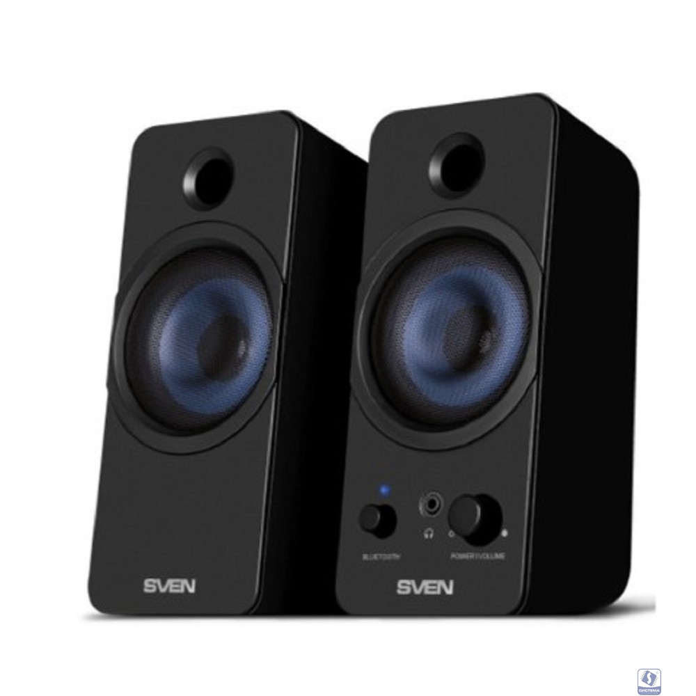 АС SVEN 431, чёрный, USB, акустическая система 2.0, мощность 2x3 Вт(RMS), Bluetooth
