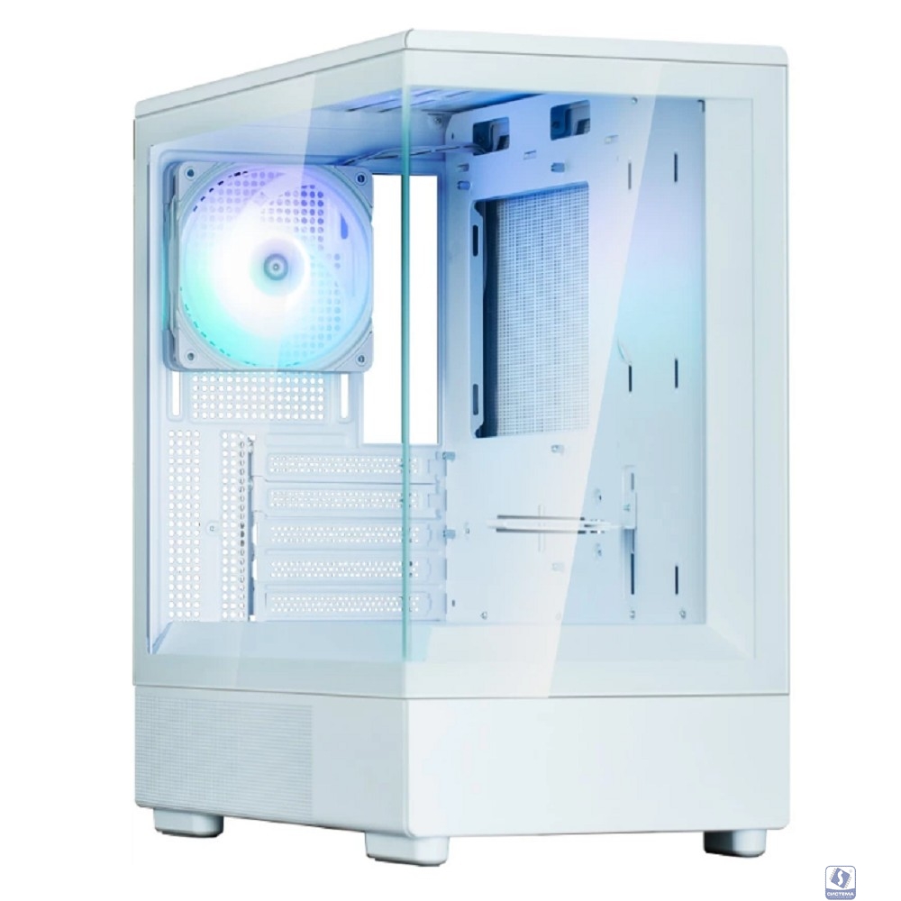 Корпус Zalman P10 White Mini Tower (Micro ATX/mini-ITX, без БП, Steel, Plastic , Tempered Glass, 1x120mm ARGB)