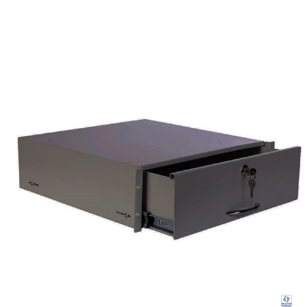 ЦМО Полка (ящик) для документации 2U (ТСВ-Д-2U.450-9005) черный цвет