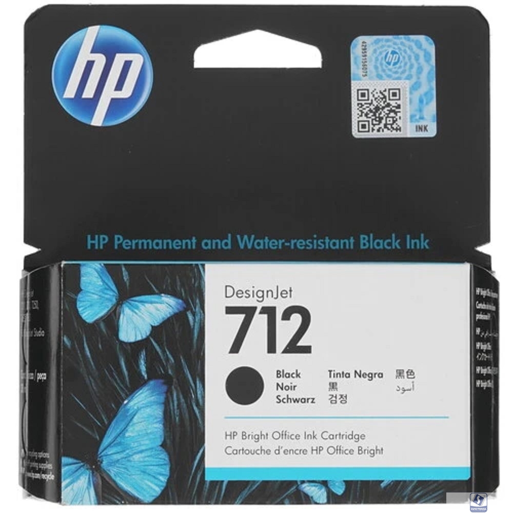 Картридж струйный HP 712 3ED70A черный (38мл) для HP DJ Т230/630