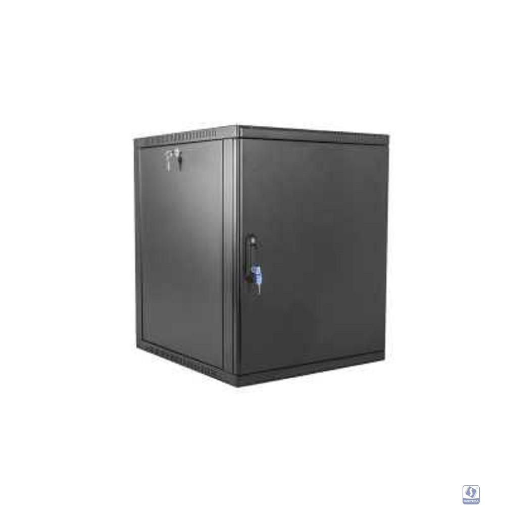 ЦМО Шкаф телекоммуникационный настенный 12U (600 x 650) дверь металл, цвет черный (ШРН-12.650.1-9005)