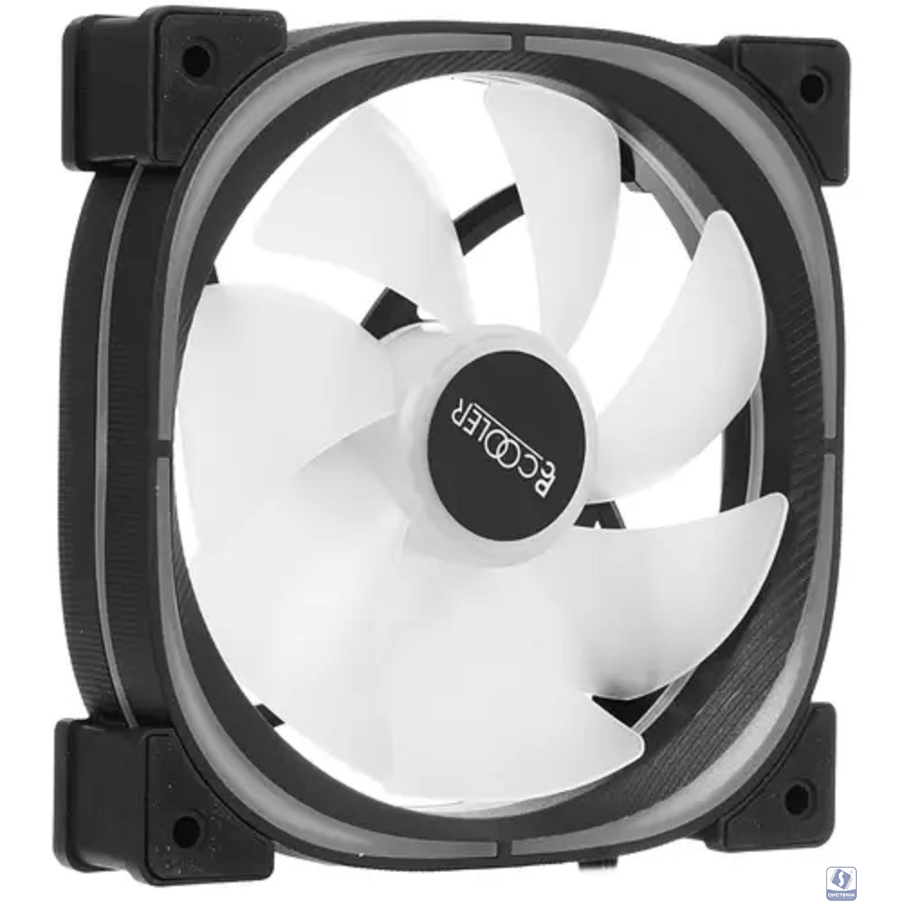 Кулер для корпуса/ PCCooler EF120 ARGB BK (120x120x25mm, 4-pin PWM, ARGB, 37.98CFM, 25.7dBA, 1500RPM, Black)