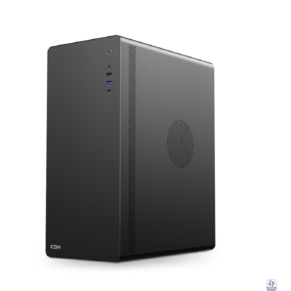 CBR Корпус ATX Miditower U500, без БП, 1*USB 3.0 Type-C, 1*USB 3.0, 1*USB 2.0, HD Audio+Mic, Black [PCC-ATX-U500-WPSU]
