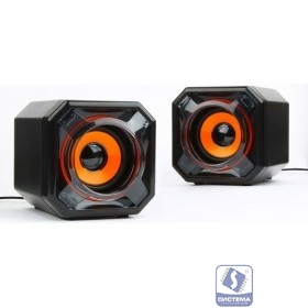 Акустич. система 2.0 Gembird SPK-405, пассив. излучатели, черный, 5 Вт, рег. громкости USB-питание					