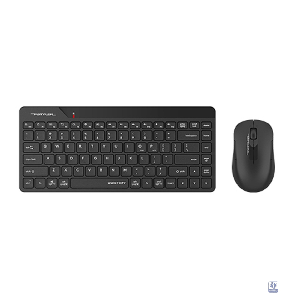 Комплект клавиатура+мышь беспров. A4TECH Fstyler  FG2200 Air2 black (USB, slim) (FG2200 AIR2 BLACK)