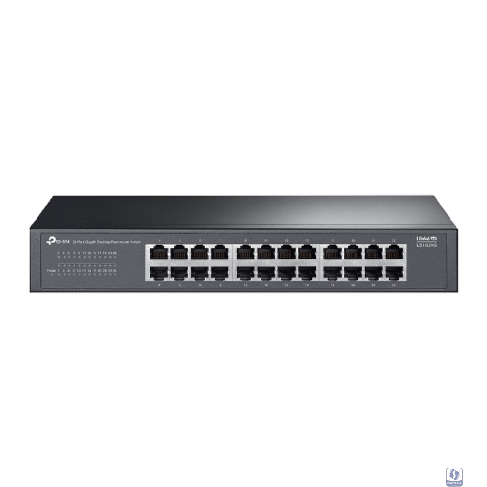 TP-Link LS1024G Коммутатор с 24 гигабитными портами для размещения на столе или в стойке