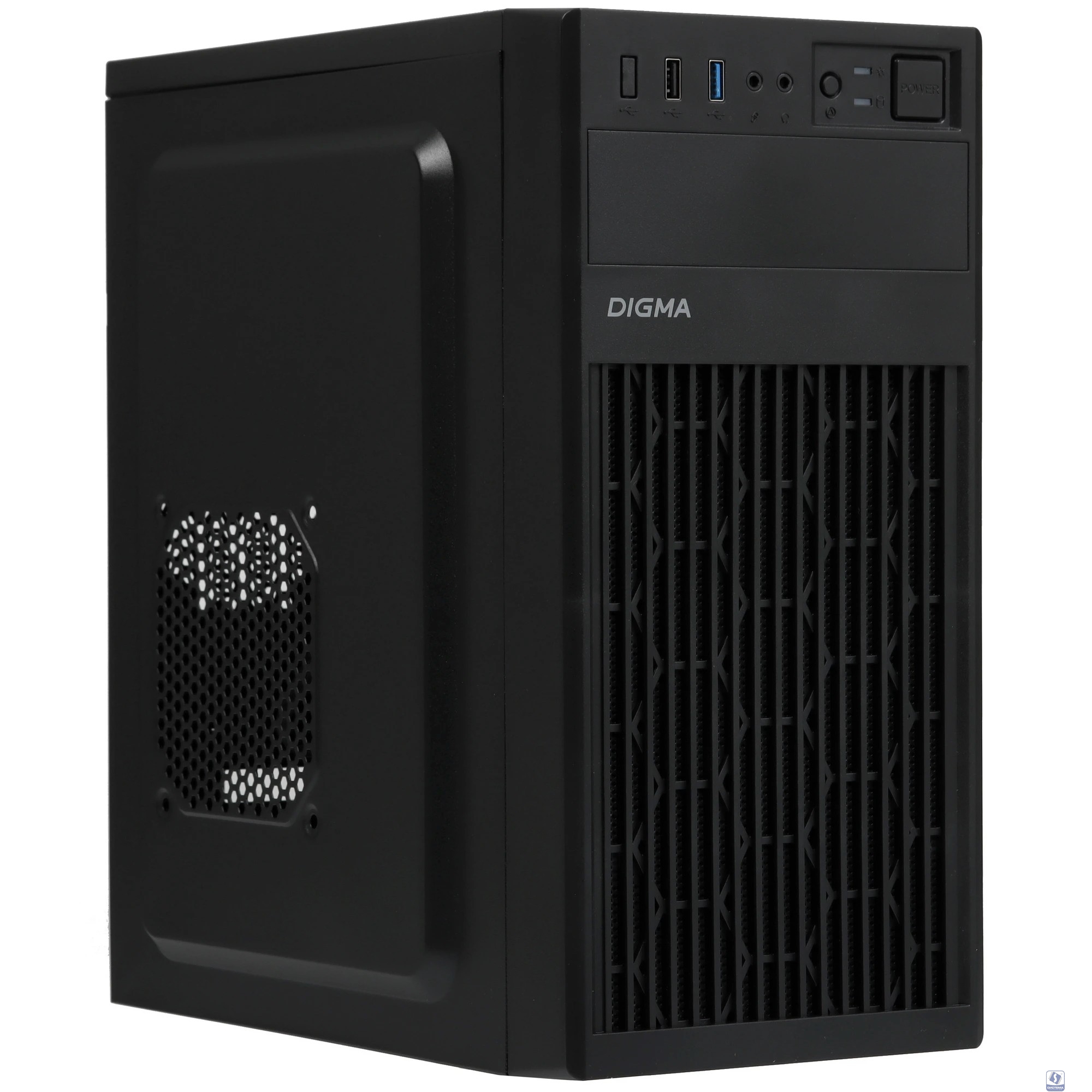 Корпус Digma DCC-MN302 черный без БП mATX 1x80mm 2x120mm 1xUSB2.0 1xUSB3.0 audio