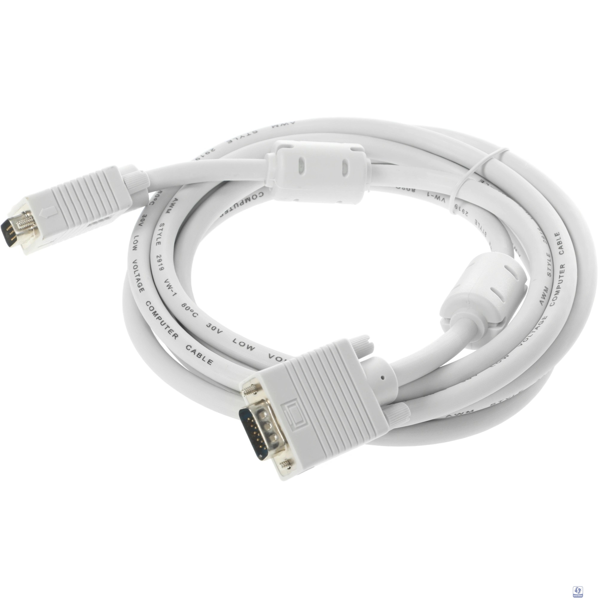 Кабель интерфейсный VGA-VGA Buro CAB016S-10 3м, феррит.кольца, серый (817280)
