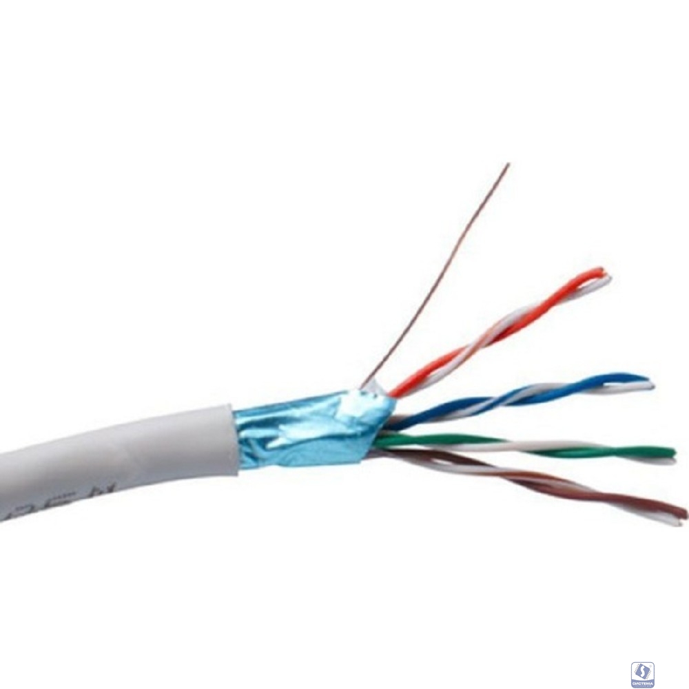 ExeGate EX190970RUS Special FUTP4-C5e-CCA-S24-IN-PVC-GY-305 FTP 4 пары кат.5e CCA, 0.5мм (24AWG), экран, 305м, серый, PVC