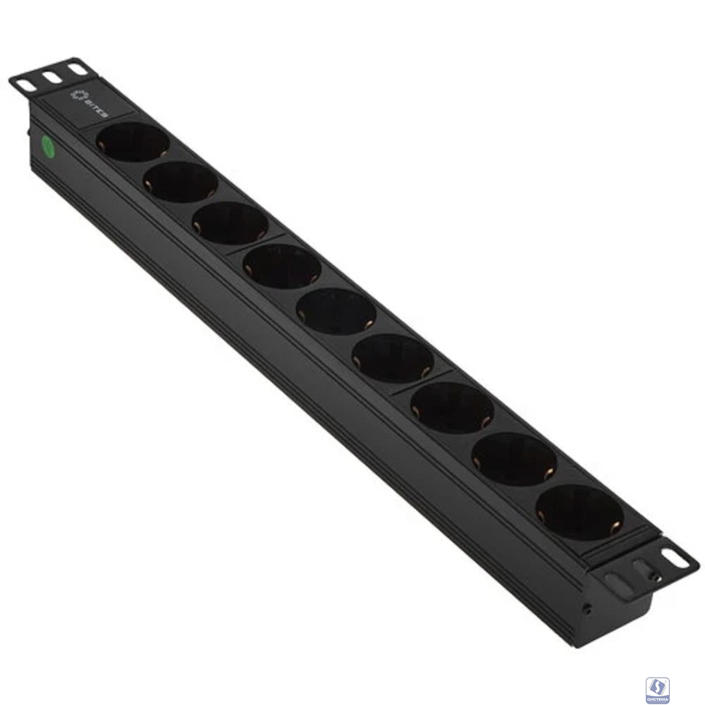 5bites PDU919A-04 Блок розеток  9S / AL / 1U / 19" / 2M*3G*1.5MM2 / VDE