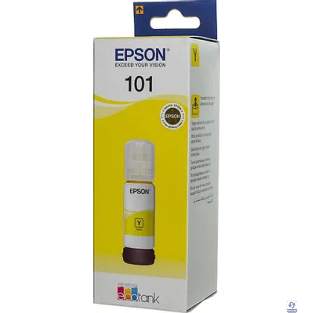 EPSON C13T03V44A Контейнер  101 с желтыми чернилами для  L4150/L4160/L6160/L6170/L6190, L6290 70 мл. 