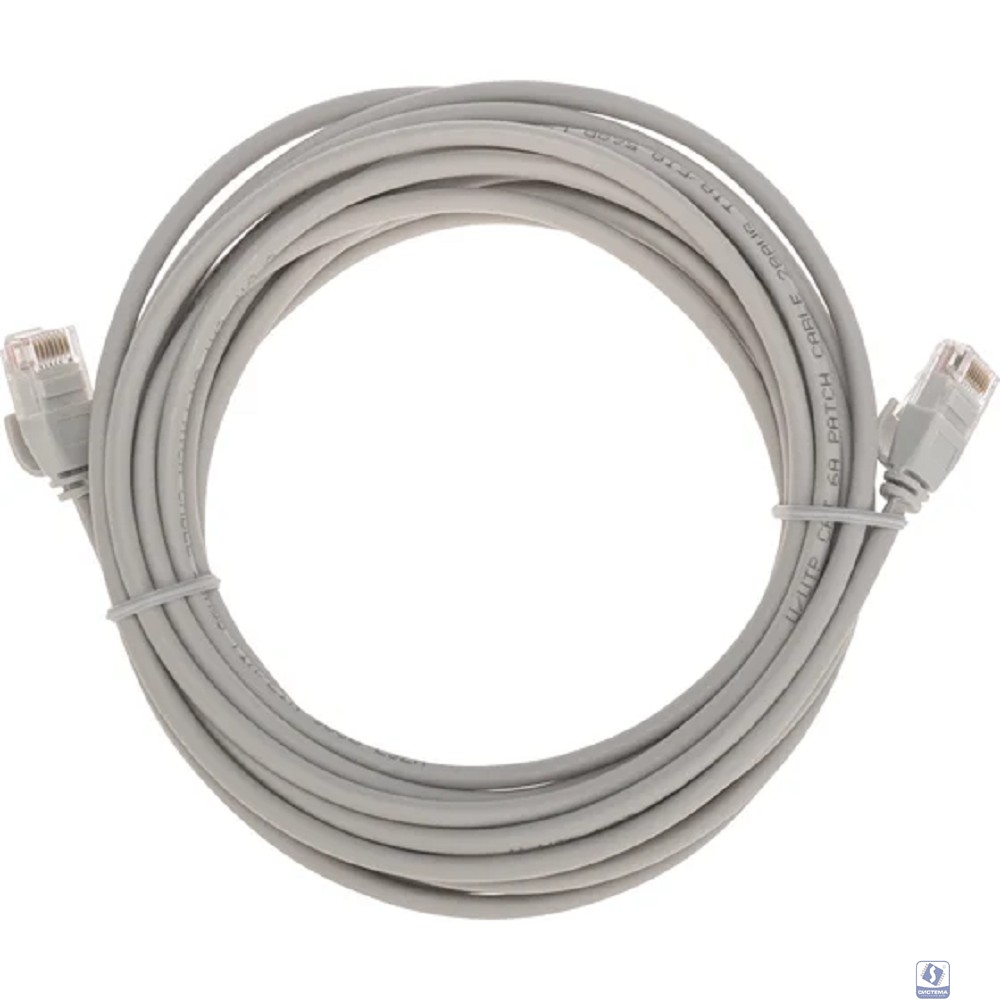 Rexant (02-0380-5) Патч-корд U/UTP, CAT 6A (10G), RJ45-RJ45, 28AWG, LSZH, серый, 5м